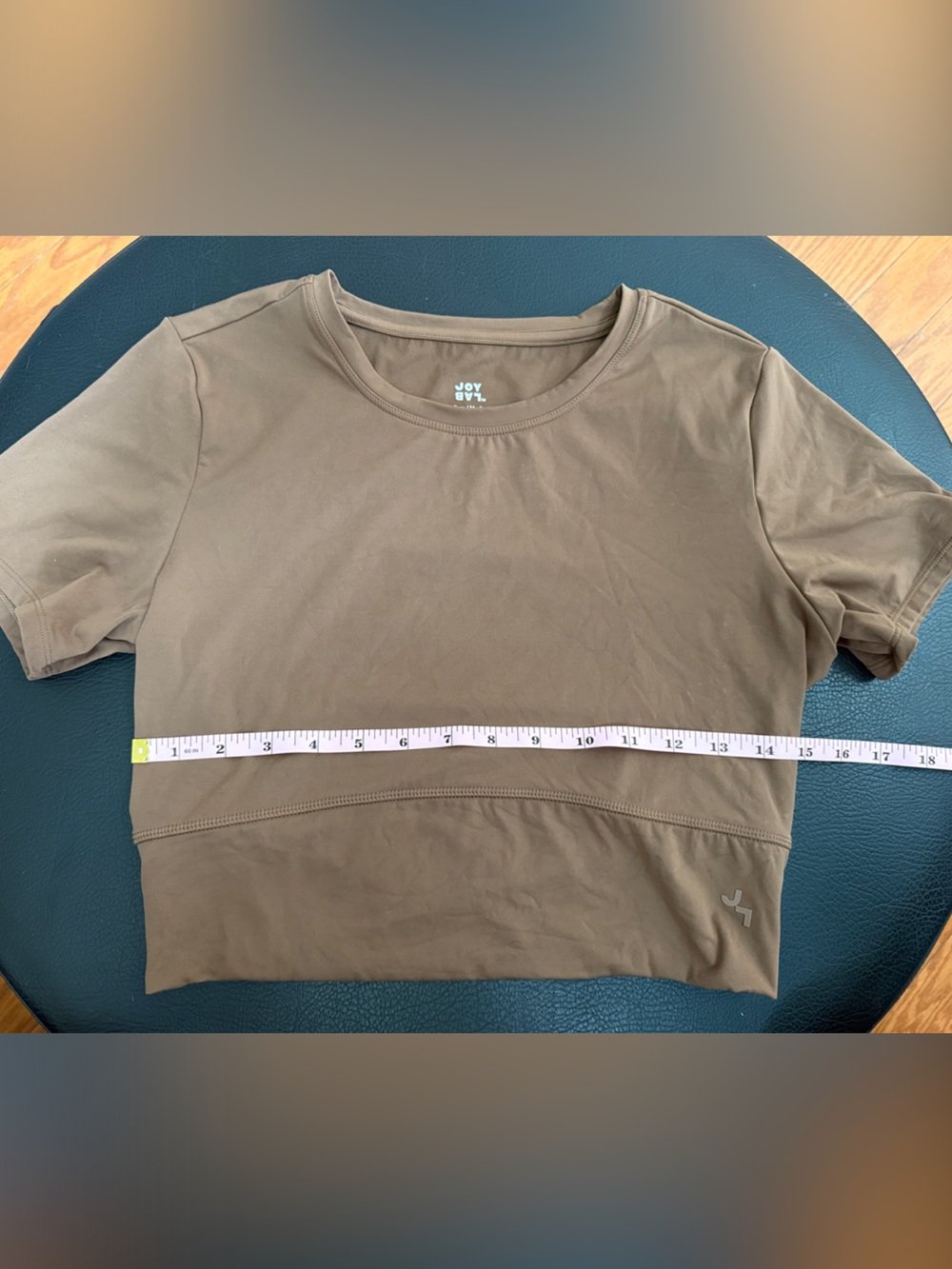 JoyLab Kangaroo Brown Cropped Athletic Top